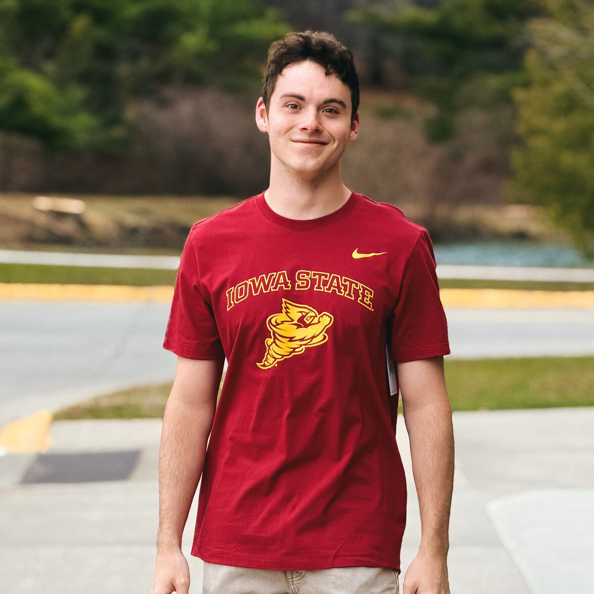 Nike Punching Cy Cardinal Short Sleeve T-Shirt